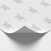 おめでとうございます名前メッセージシンプル大学院 ラッピングペーパー (角)