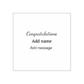 おめでとうございます名前メッセージシンプル大学院 ラバースタンプ (インプリント)