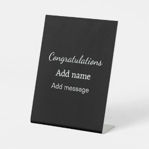 おめでとうございます名前メッセージシンプル大学院 台座サイン