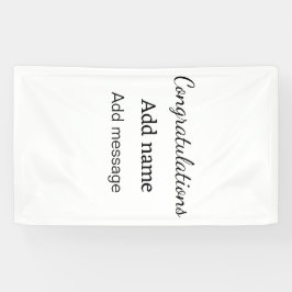 おめでとうございます名前メッセージシンプル大学院 横断幕