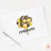 おめでとうございます四角形シール 楕円形シール (封筒)