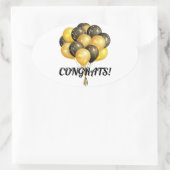 おめでとうございます四角形シール 楕円形シール (バッグ)