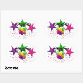 おめでとうございます四角形シール 楕円形シール (シート)