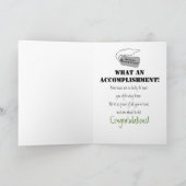 おめでとうございます基本トレーニング紙グリーティングカード カード (内部)