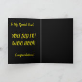 おめでとうございます大学院カードブラック&金ゴールドスター カード (内部)