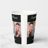 おめでとうございます大学院ブラック3写真パーティー 紙コップ (右)