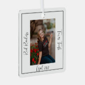 おめでとうございます大学院メタルオーナメント メタルオーナメント (正面右)