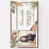 おめでとうございます大学院写真熱帯ボヘミア 横断幕 (縦)