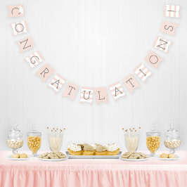 おめでとうございます大学院赤面ピンクパーティー バンティングフラッグ