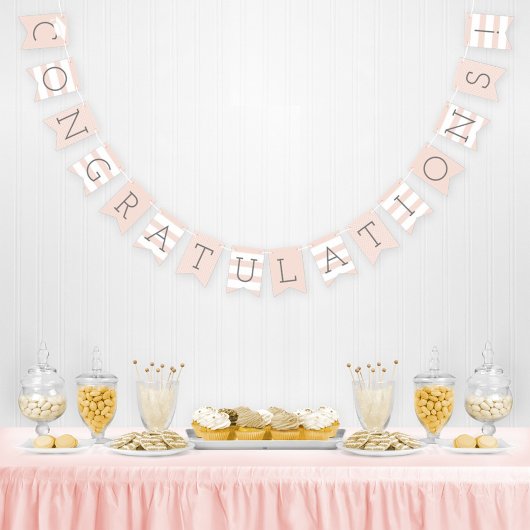 おめでとうございます大学院赤面ピンクパーティー バンティングフラッグ