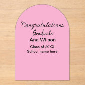 おめでとうございます大学院add name class school アクリル招待状 (正面)