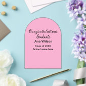 おめでとうございます大学院add name class school アクリル招待状 (インサイチュ (ウェディング))
