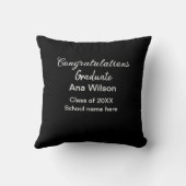 おめでとうございます大学院add name class school クッション (裏面)