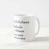 おめでとうございます大学院add name class school コーヒーマグカップ (正面右)