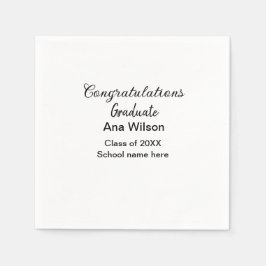 おめでとうございます大学院add name class school スタンダードカクテルナプキン