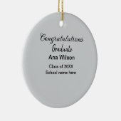 おめでとうございます大学院add name class school セラミックオーナメント (右)