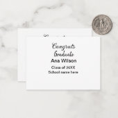 おめでとうございます大学院add name class school ノートカード (正面/裏面インサイチュ)