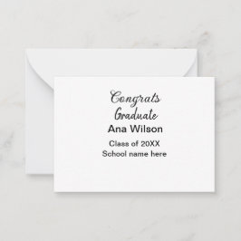 おめでとうございます大学院add name class school ノートカード