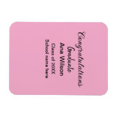 おめでとうございます大学院add name class school マグネット (横)