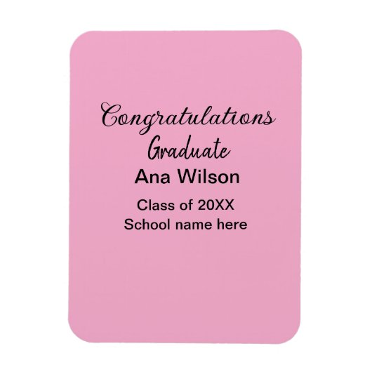 おめでとうございます大学院add name class school マグネット (縦)