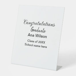 おめでとうございます大学院add name class school 台座サイン