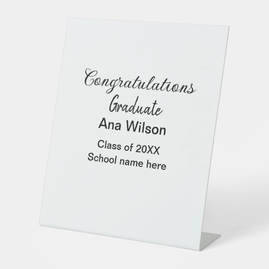 おめでとうございます大学院add name class school 台座サイン (正面)