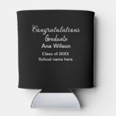 おめでとうございます大学院add name class school 缶クーラー (裏面)