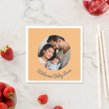 おめでとうございます女の子の男の子ピーチウェルカムカスタム