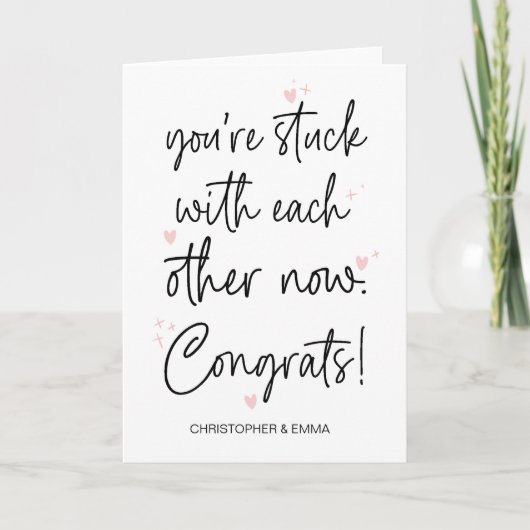 おめでとうございます婚約さん結婚 カード (正面)