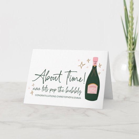 おめでとうございます婚約さん結婚 カード (正面)