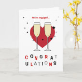 おめでとうございます婚約のトースト カード (黄色い花)