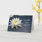 おめでとうございます婚約カードウォーターリリー カード (黄色い花)