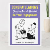 おめでとうございます婚約-おもしろカード カード (正面)