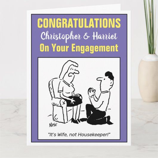 おめでとうございます婚約-おもしろカード カード (正面)