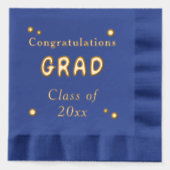 おめでとうございます学年クラス 箔ナプキン (正面)