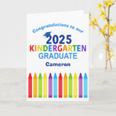 おめでとうございます幼稚園大学院生のカスタマイズ カード (黄色い花)