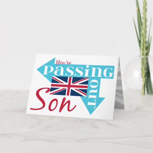 おめでとうございます息子が英国軍隊 カード (正面)