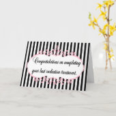 おめでとうございます放射線カスタマイズ完了カード カード (黄色い花)