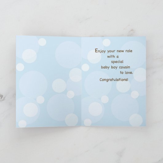 おめでとうございます新しいいとこのベビーシューズ カード (内部)