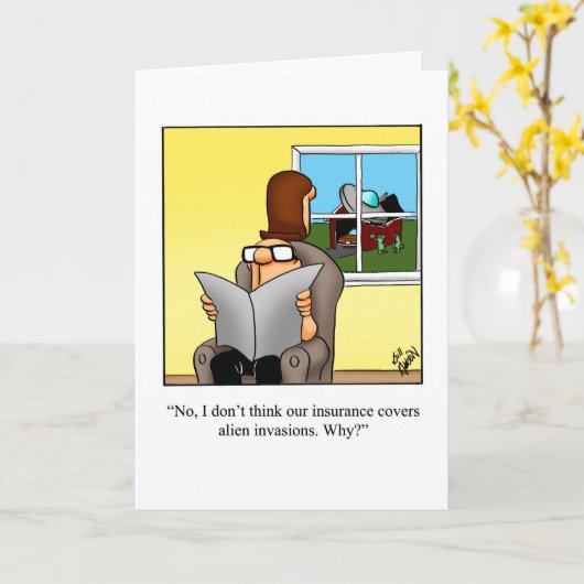 おめでとうございます新しいホームユーモアのグリーティングカード カード (黄色い花)