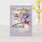 おめでとうございます新しいホーム,花 カード (黄色い花)