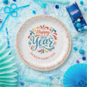 おめでとうございます新年カスタム ペーパープレート (パーティー)