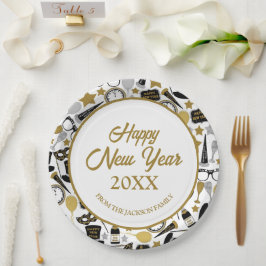 おめでとうございます新年+カスタム ペーパープレート