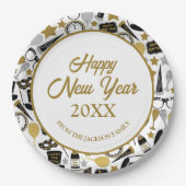 おめでとうございます新年+カスタム ペーパープレート (正面)