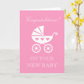 おめでとうございます新生児の娘さん カード (黄色い花)