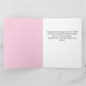 おめでとうございます新生児の娘 カード (内部)