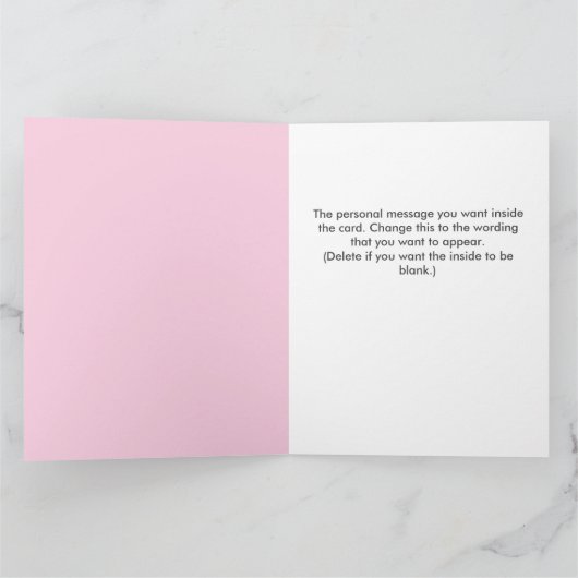 おめでとうございます新生児の娘 カード (内部)