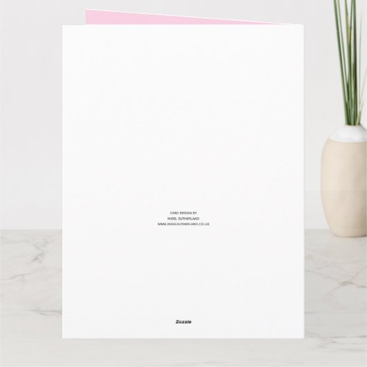 おめでとうございます新生児の娘 カード (裏面)