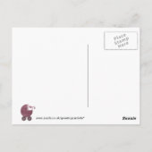 おめでとうございます新生児ガールグリーティングカード ポストカード (裏面)