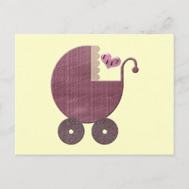 おめでとうございます新生児ガールグリーティングカード ポストカード